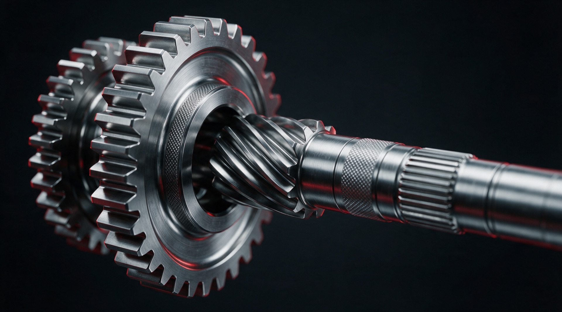 Automotive powertrain transmission gears and driveshaft